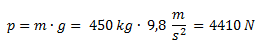 Cálculo del peso